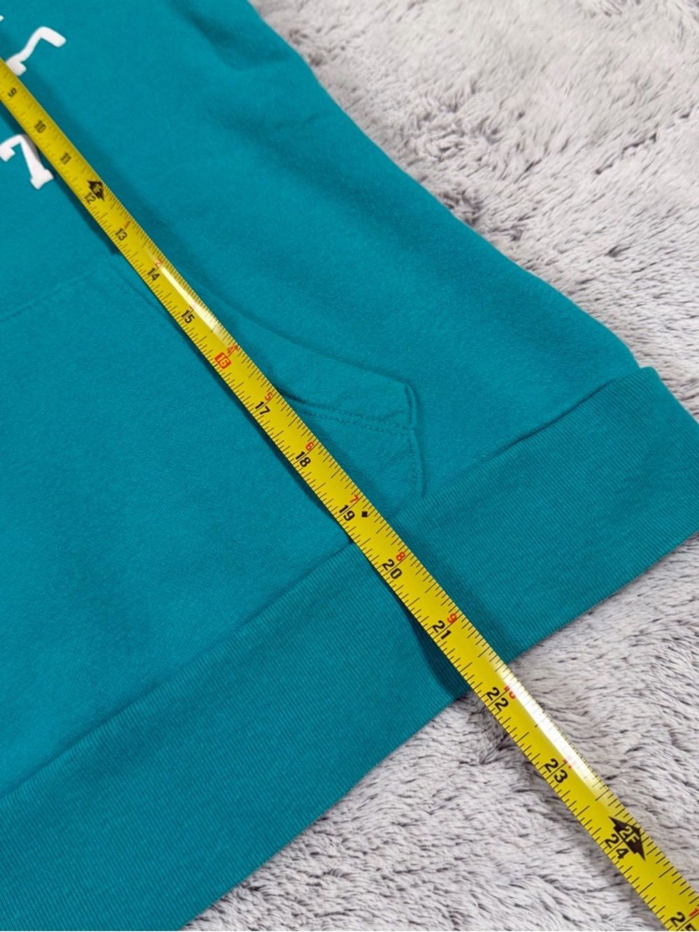 Aéropostale Graphic Long Sleeve Pullover Sweatshirt Hoodie Teal‎ Pink Logo Y2K - Picture 9 of 9